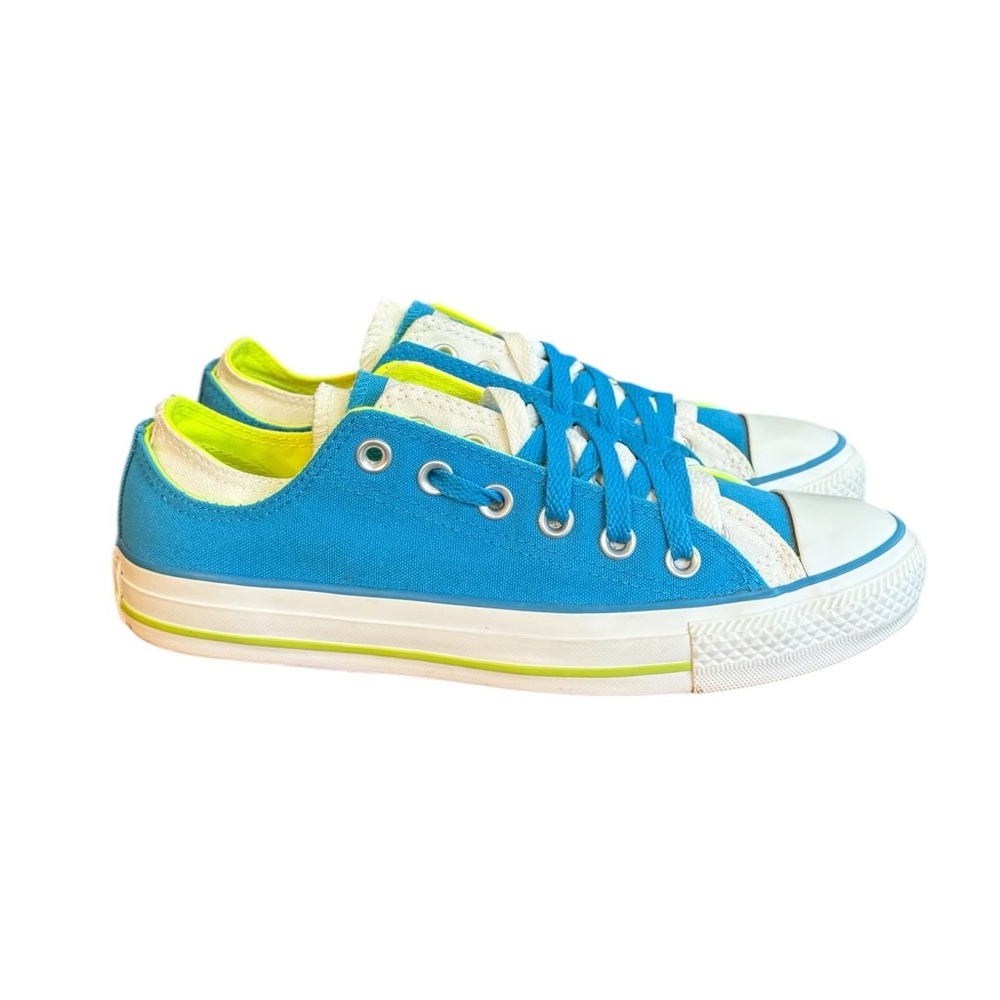 CONVERSE CHUCK TAYLOR CT DBL UPPER OX CANVAS BLUE/YELLOW Women’s Size 8 Men’s 6